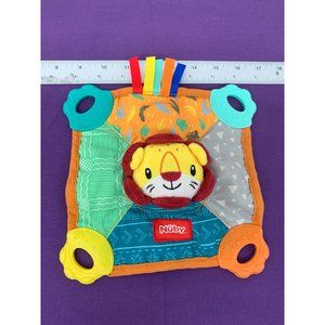 Nuby Lion Teether Crinkle Baby Toy Infant Square 2021 love and care 8 in.²